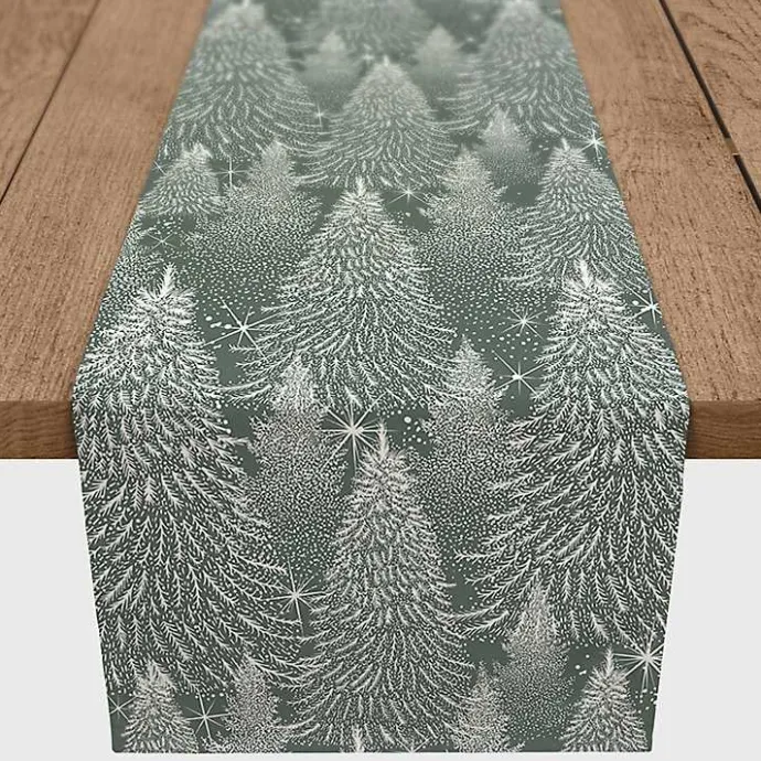 Kirklands Home Sage Forest Winter Twill Table Runner, 72 in.