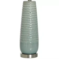 Hot Kirklands Home Sage Green Ceramic Dimpled Table Lamp White