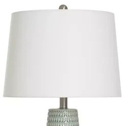 Hot Kirklands Home Sage Green Ceramic Dimpled Table Lamp White