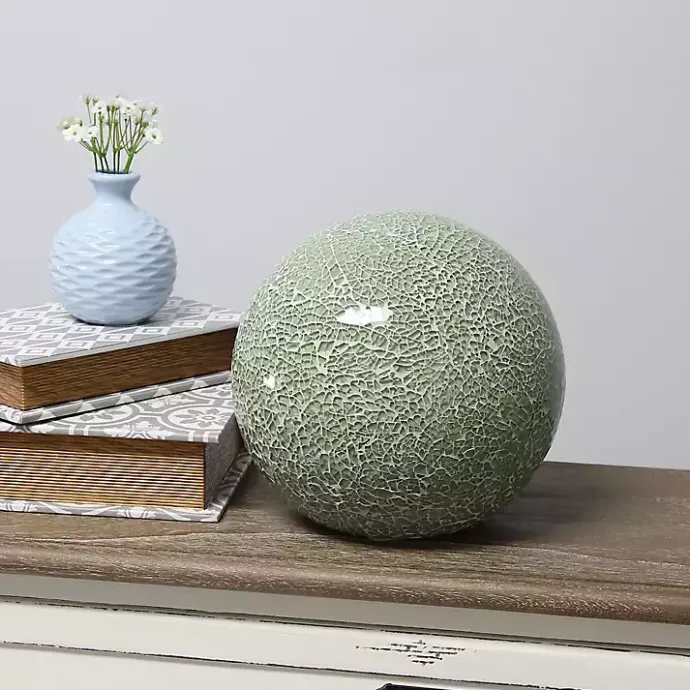 Best Kirklands Home Sage Mosaic Ball Table Lamp Green