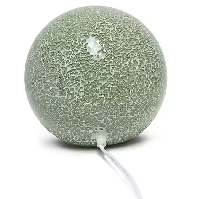 Best Kirklands Home Sage Mosaic Ball Table Lamp Green