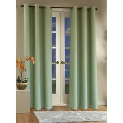 Outlet Kirklands Home Sage Room Darkening Curtain Panel Set, 54 in. Green