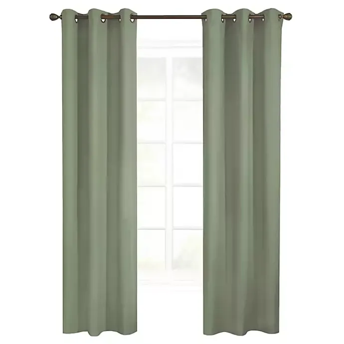 Discount Kirklands Home Sage Room Darkening Curtain Panel Set, 63 in. Green