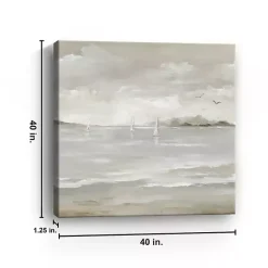 Clearance Kirklands Home Sail Away II Giclee Canvas Art Print, 40x40 in. Tan