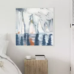 Outlet Kirklands Home Sailboats in the Mist Framed Canvas Art Print