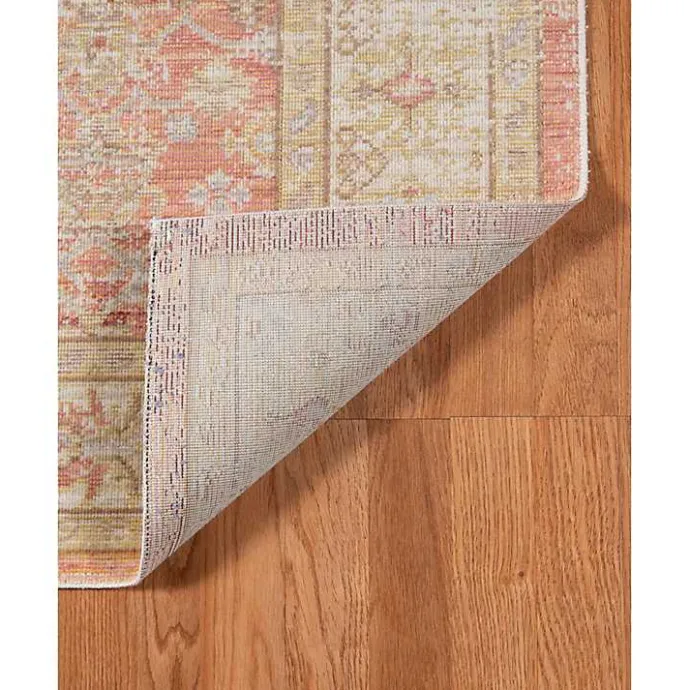 Clearance Kirklands Home Salmon Vintage Border Runner Pink