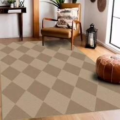 Online Kirklands Home Samara Natural Diamond Washable Area Rug, 5x7