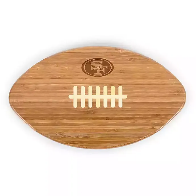 New Kirklands Home San Francisco 49ers Bamboo Football Cutting Board Tan