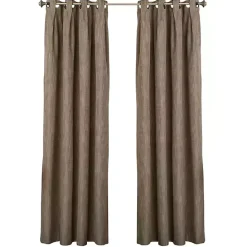 Discount Kirklands Home Sand Box Pleated Single Curtain Panel, 84 in. Brown