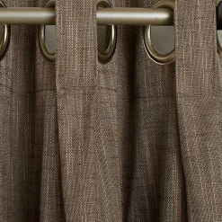 Discount Kirklands Home Sand Box Pleated Single Curtain Panel, 84 in. Brown