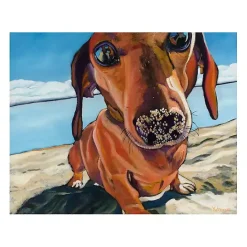 Best Kirklands Home Sand Dog Giclee Canvas Art Print