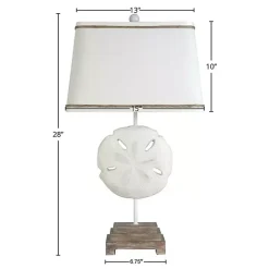 Kirklands Home Sand Dollar Table Lamps, Set of 2 White