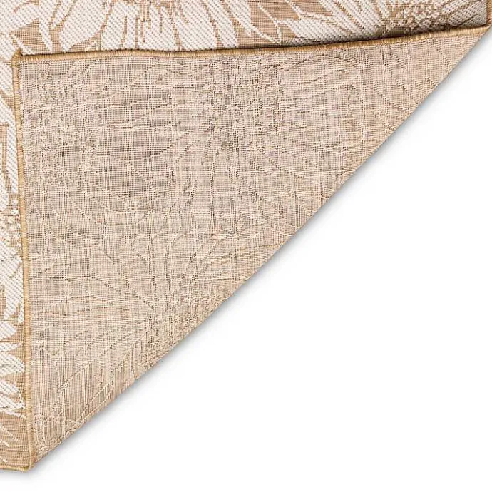 Hot Kirklands Home Sand Floral Blooms Outdoor Area Rug, 7x9