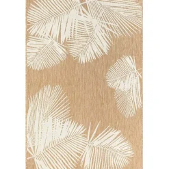 Kirklands Home Sand Forest Leaf Indoor/Outdoor Area Rug, 4x7