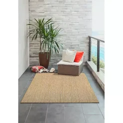 Best Kirklands Home Sand Intertwine Indoor/Outdoor Area Rug, 4x7 Tan