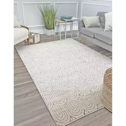 New Kirklands Home Sandstone Chanai Indoor Area Rug, 5x7 Ivory