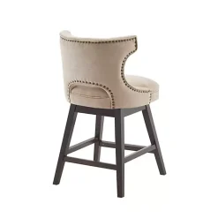 Best Kirklands Home Sandy Beige Curve Back Swivel Counter Stool Tan