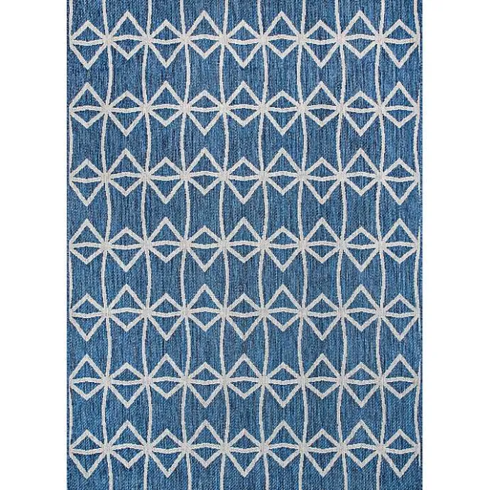 Online Kirklands Home Sanford Blue Geometric Shapes Outdoor Rug, 5x8