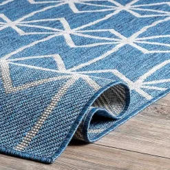 Online Kirklands Home Sanford Blue Geometric Shapes Outdoor Rug, 5x8