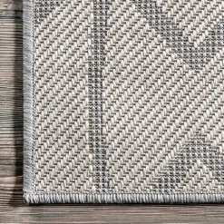 Best Kirklands Home Sanford Light Geometric Outdoor Rug, 5x8 Gray