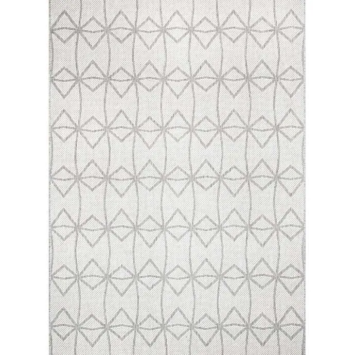 Online Kirklands Home Sanford Light Gray Geometric Outdoor Rug, 8x10