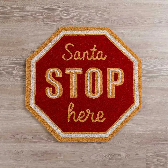 Clearance Kirklands Home Santa Stop Here Christmas Doormat