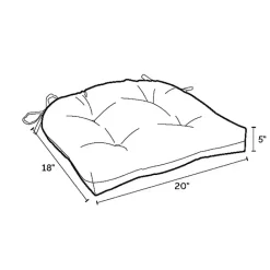 Kirklands Home Sapphire Ashland Outdoor Wicker Cushion