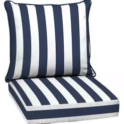 Outlet Kirklands Home Sapphire Cabana 2-pc. Outdoor Deep Seat Cushion Blue