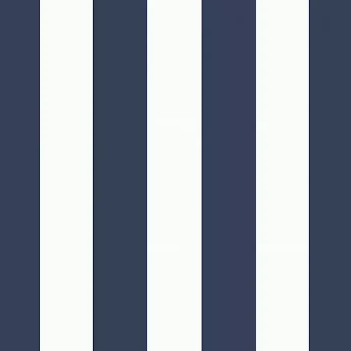 New Kirklands Home Sapphire Cabana Stripe Outdoor Seat Cushion Blue