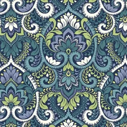 Clearance Kirklands Home Sapphire Damask Outdoor Pillows, Set of 2