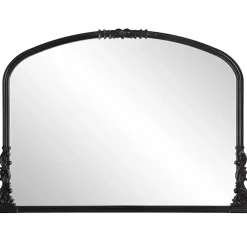 Discount Kirklands Home Satin Baroque Arched Wall Mirror Black
