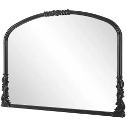 Discount Kirklands Home Satin Baroque Arched Wall Mirror Black