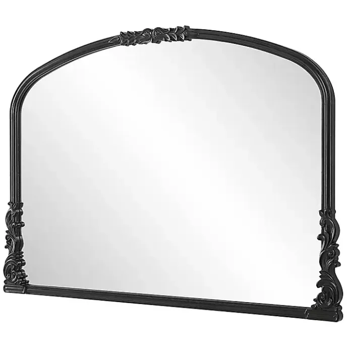 Discount Kirklands Home Satin Baroque Arched Wall Mirror Black