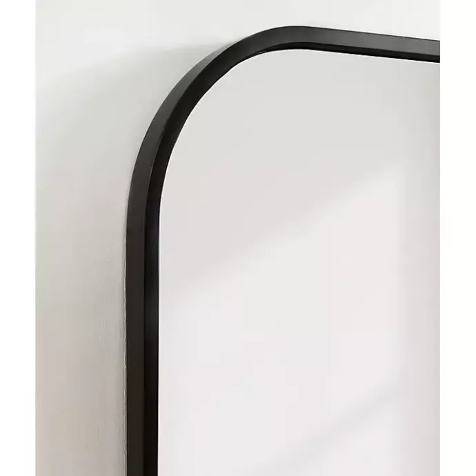 Discount Kirklands Home Satin Wide Arch Wall Mirror Black