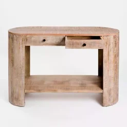 New Kirklands Home Sawmark 2-Drawer Console Table Brown