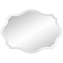 New Kirklands Home Scalloped Rectangular Frameless Wall Mirror