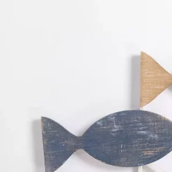 Best Kirklands Home School of Fish Wood and Metal Wall Plaque