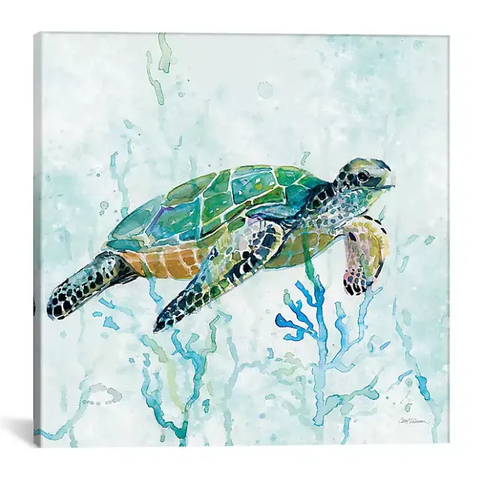 Kirklands Home Sea Turtle Swim I Canvas Art Print