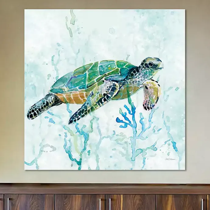 Kirklands Home Sea Turtle Swim I Canvas Art Print