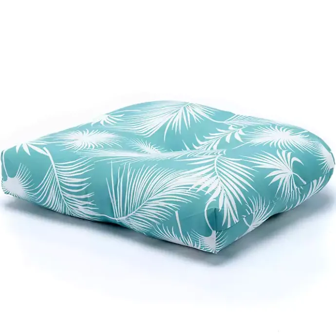 Kirklands Home Seafoam Floral Outdoor Chair Cushion Green