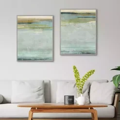 Sale Kirklands Home Seafoam Framed Canvas Art Prints, Set of 2 Blue