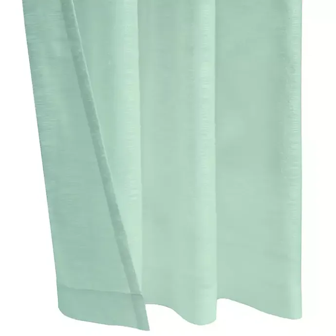 Discount Kirklands Home Seafoam Boucle Sheer Curtain Panel, 108 in. Green