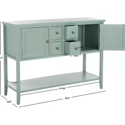 Sale Kirklands Home Seafoam 4-Drawer Charlotte Sideboard Green