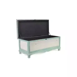 Discount Kirklands Home Seafoam Shabby Chic Storage Bench Green