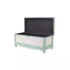 Discount Kirklands Home Seafoam Shabby Chic Storage Bench Green