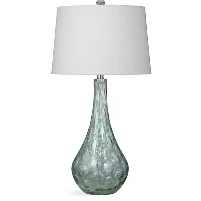 New Kirklands Home Seafoam Green Teardrop Table Lamp White