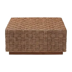 Outlet Kirklands Home Seagrass Wrapped Coffee Table Brown