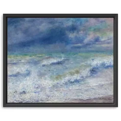 New Kirklands Home Seascape Framed Canvas Art Print, 26x32 Blue