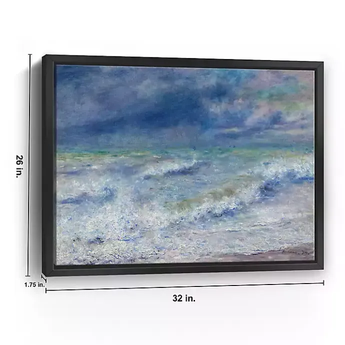 New Kirklands Home Seascape Framed Canvas Art Print, 26x32 Blue
