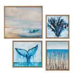 Outlet Kirklands Home Seascape Multi-Sized Canvas Art Prints, Set of 4 Blue